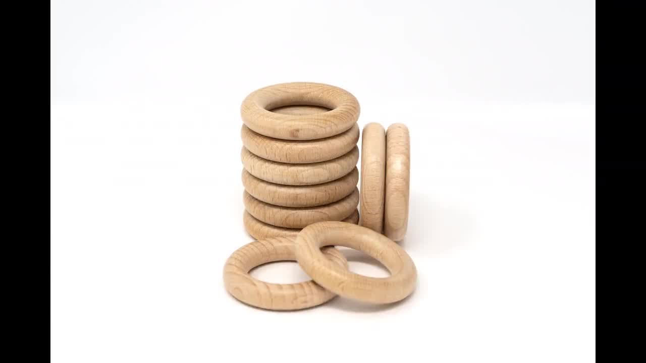 10 of The Safest Natural Smooth Finished Beech Wood Rings for DIY