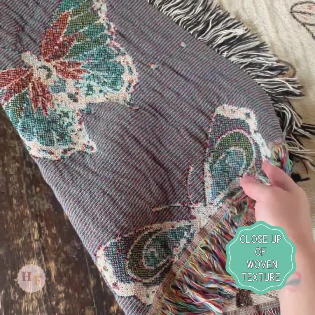 Astronaut Woven Throw Blanket, Space Throw Blanket, Astronaut