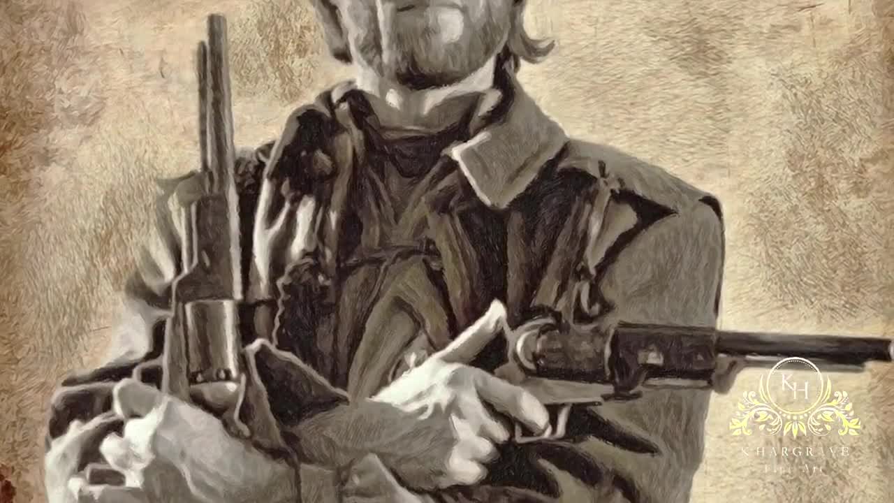 Lonesome Dove Art Print: Woodrow and Gus, Old West Cowboy Portrait
