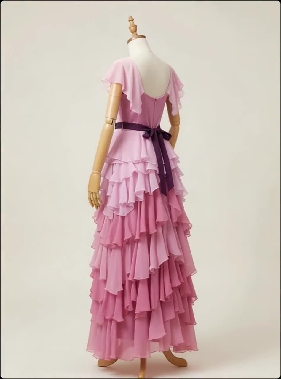Hermione Yule Ball Dance Dress | Wizard Ball Gown Cosplay Costume | Pink &  Lavender Fairy Formal Dress