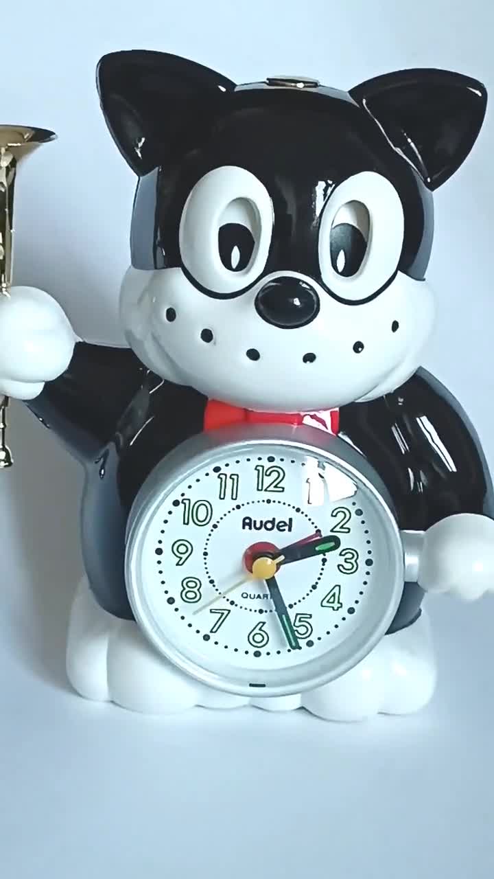 Vintage Alarm Clock Norakuro Dog Shaped Speak-up Alarm Clock