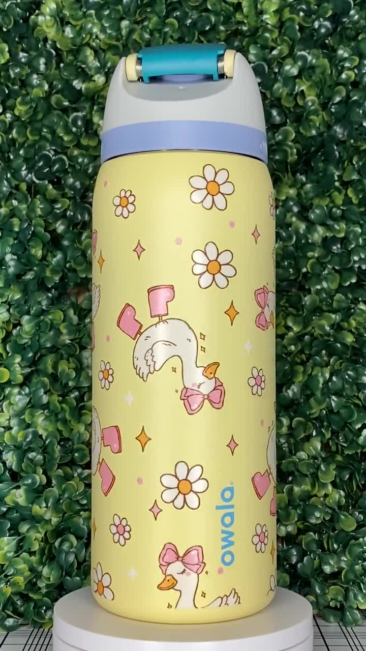Boot Scootin’ Goose Owala FreeSip | Cute Goose Tumbler | Pink Rainboots Design | 32oz or 40oz Owala | UV DTF Wrap | Hand Wash Only video poster