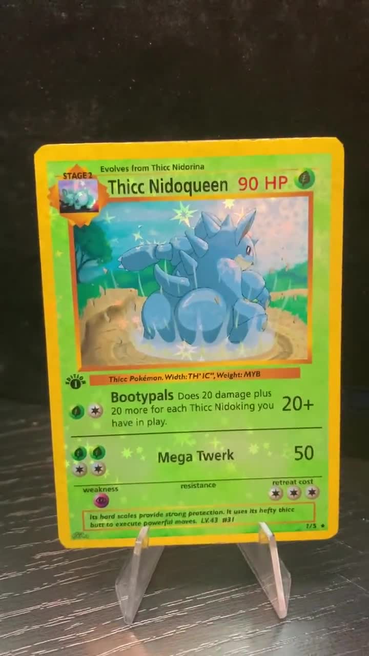 Thicc Nidoqueen Pokemon Card Handmade - Etsy