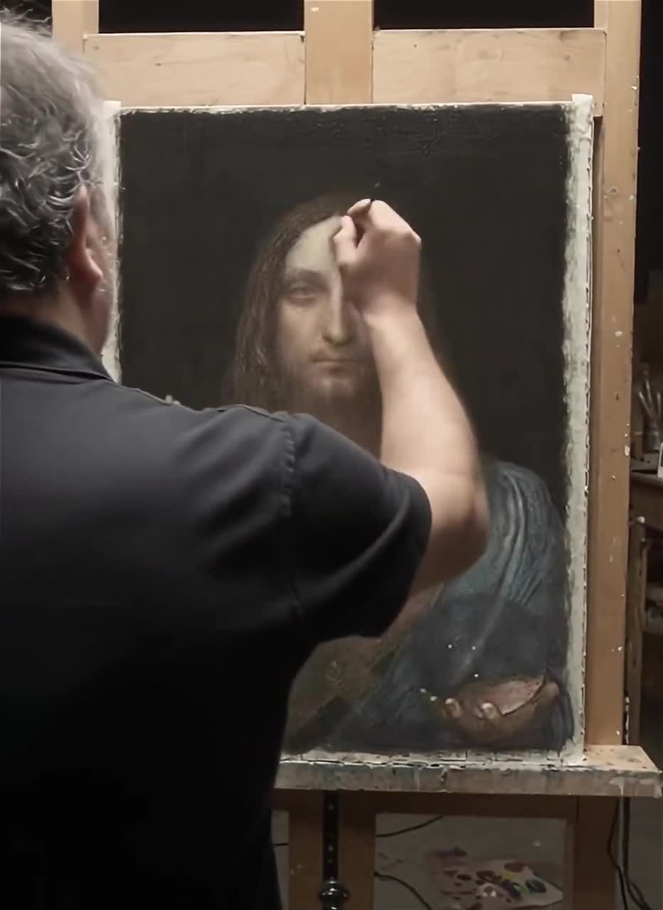 サルバトール・ムンディ油絵複製画、レオナルド・ダ・ヴィンチの傑作