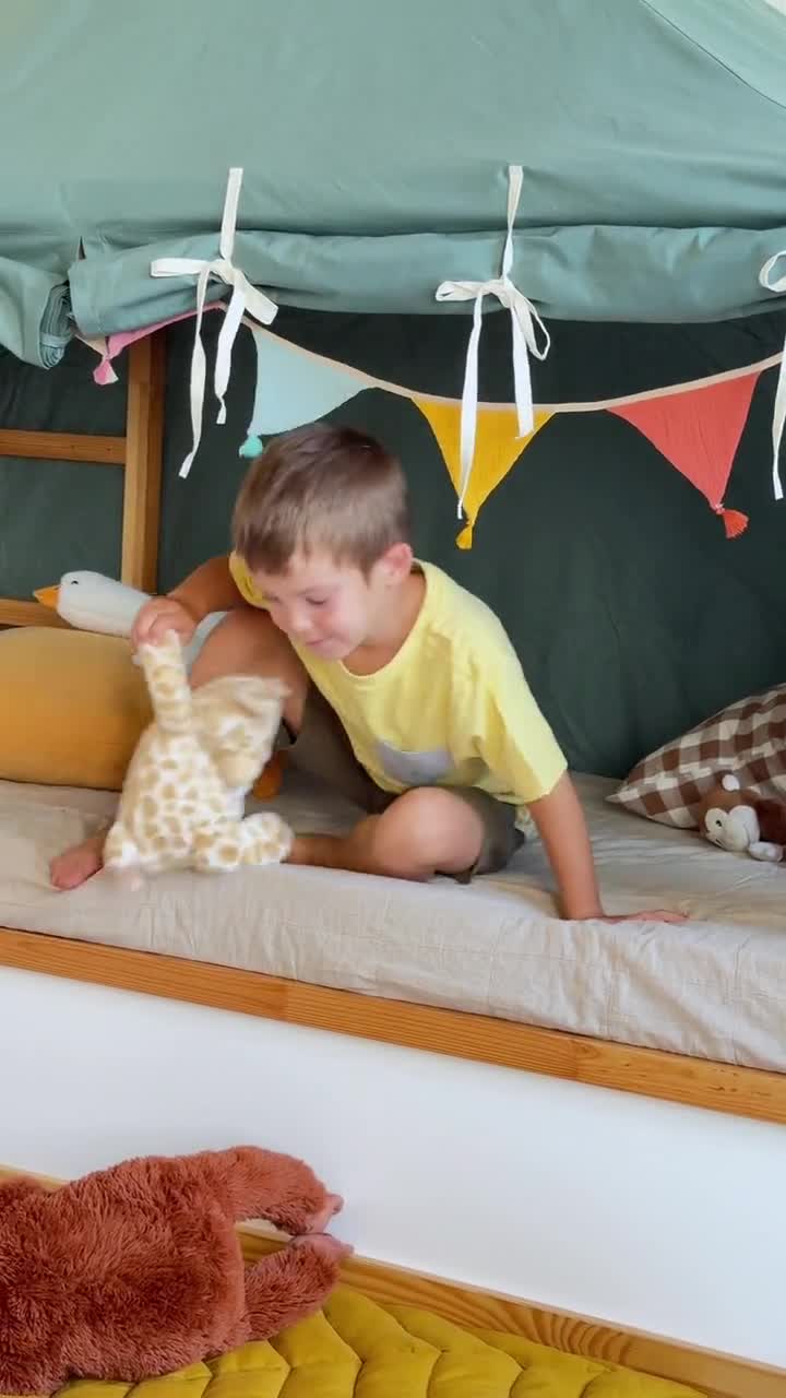 Ikea Kura Canopy, Curtains for KURA Bed - House Tent for Low Bunk