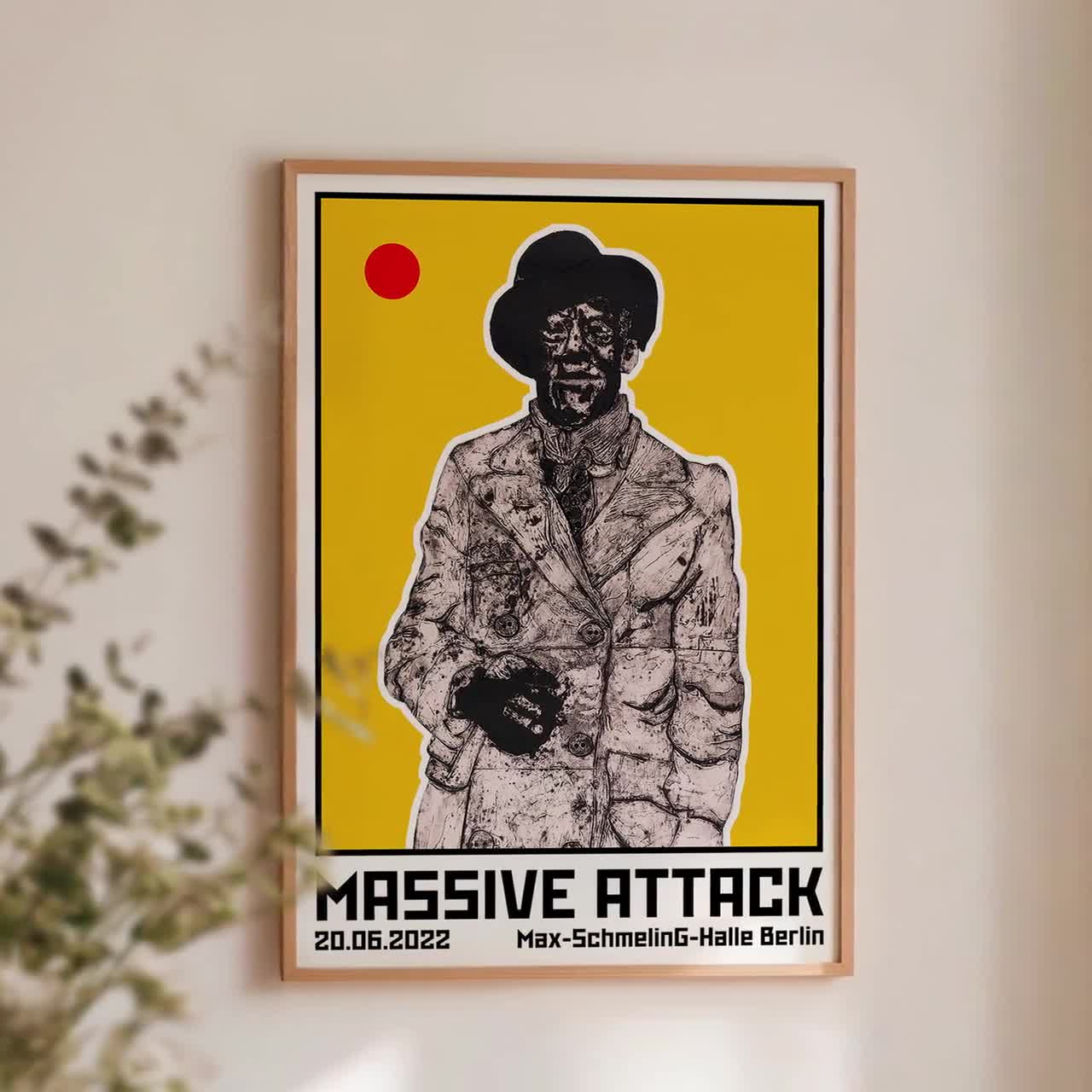 Massive Attack Berlin 2022 Poster | Mid-century Modern Music Art