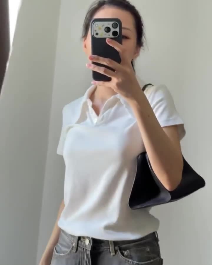 Leather Shoulder Bag, Minimal Design Handbags, Trendy Handbags Elegant Crossbody Commuter Purse video poster