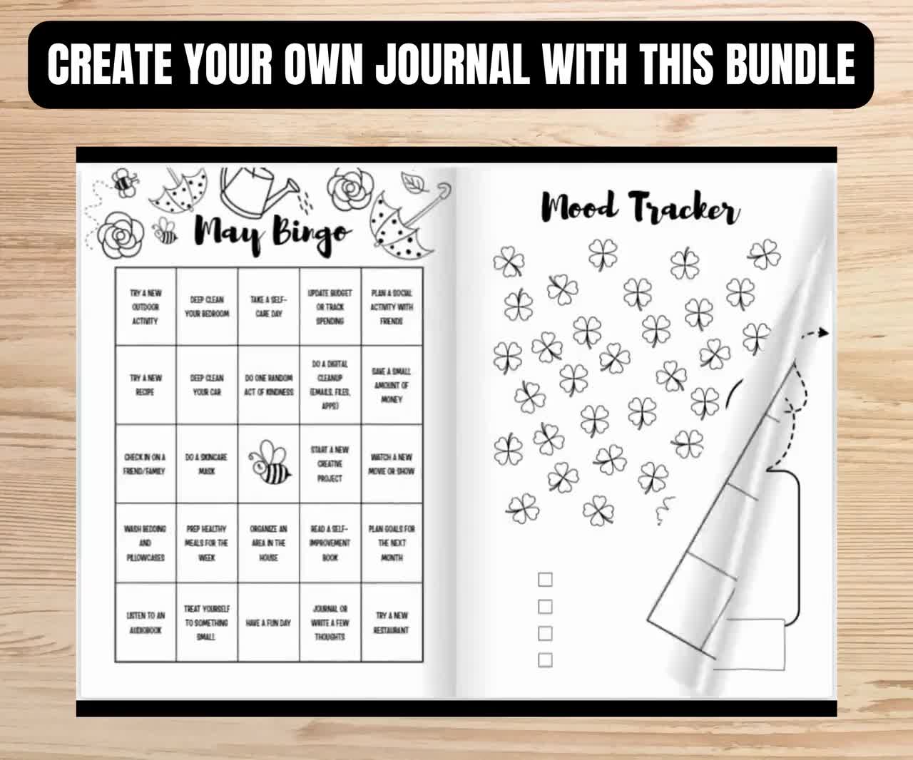 2026 MEGA Journal bundle, Printable Journal Planner, Bullet Journal monthly yearly trackers, Mood, Habit, Reading, A4 & A5, Digital Download video poster