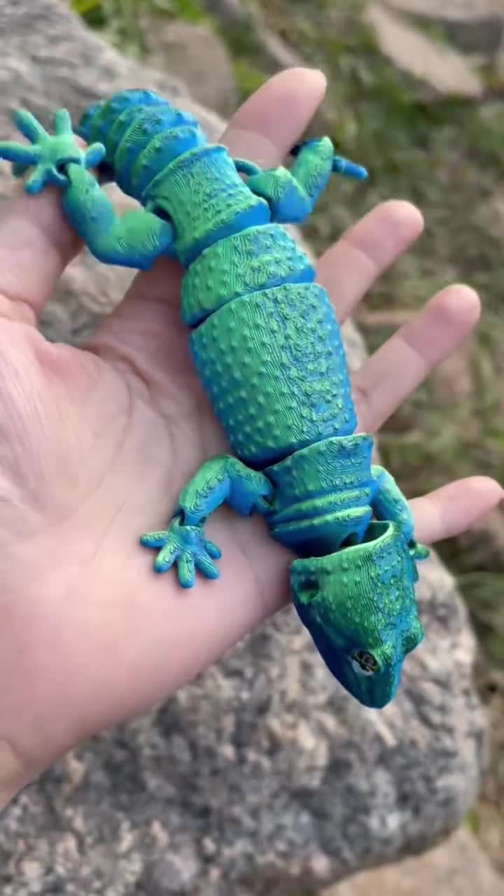関節式ヒョウモントカゲモドキ/爬虫類フィジェットトイ/デスク装飾