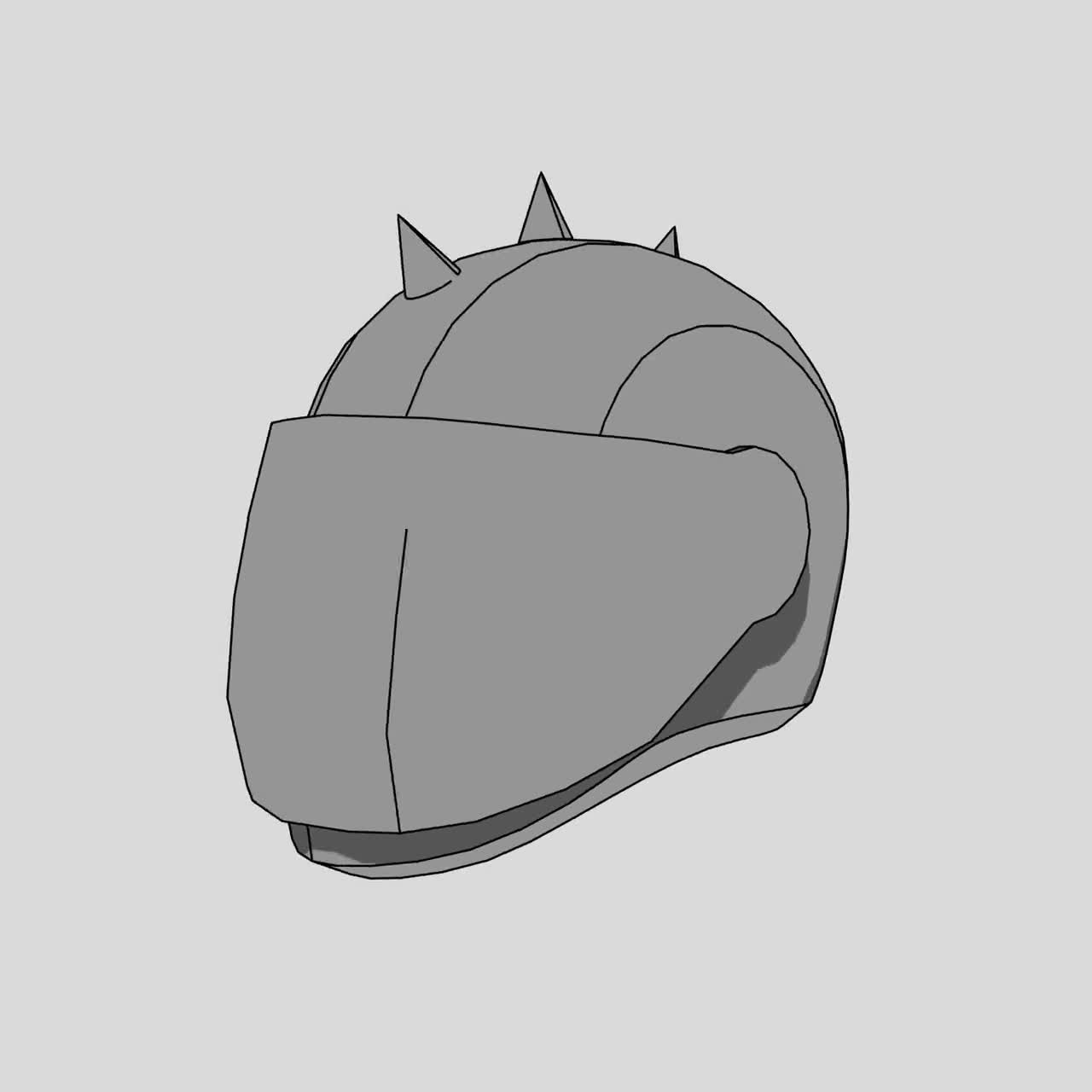 Biker helmet No.1 - DIY Printable EVA Foam Helmet Pattern for Cosplay, scalable PDF template Biker helmet No.1 - DIY Printable EVA Foam Helmet Pattern for Cosplay, scalable PDF template
