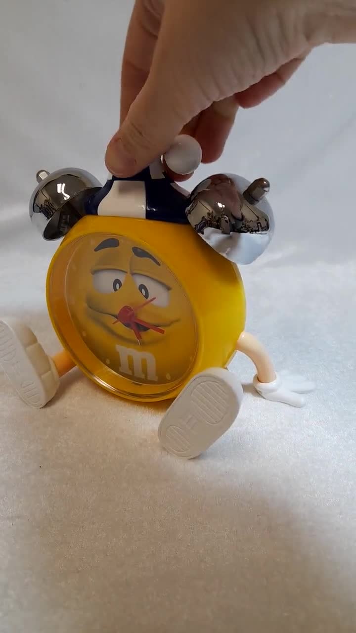M&m's Alarm Clock Plastic Yellow Novelty Character Vintage - Etsy