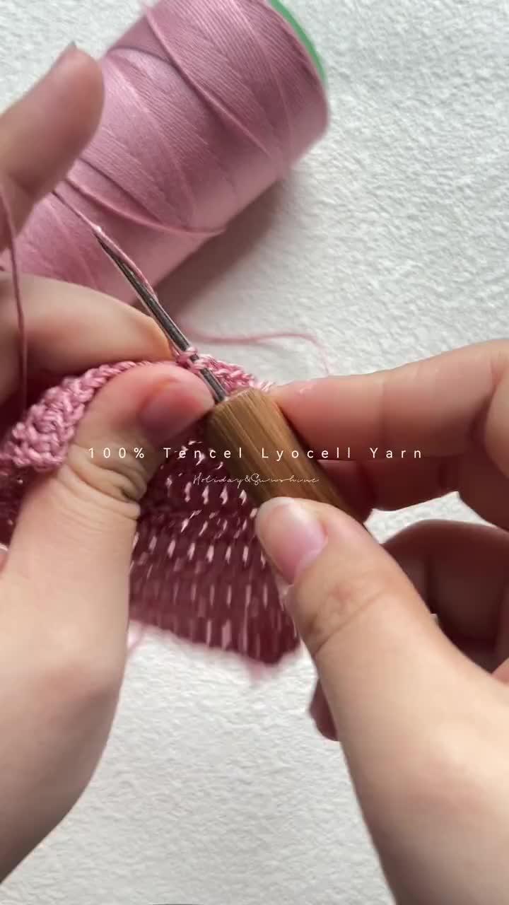 100% Tencel Yarn 100g, Lyocell Yarn, Soft Plant-Based Summer Yarn, Lightweight Lace Yarn for Knitting Crochet, Summer Tops Tees Cardigans video poster