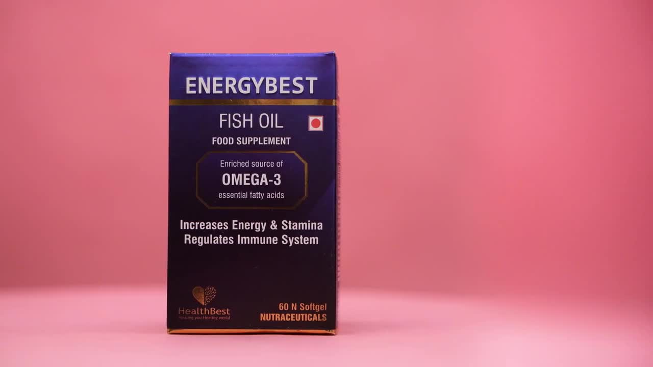 HealthBest EnergyBest Fish Oil Enriched Source of Omega-3 EPA DHA 1000mg video poster