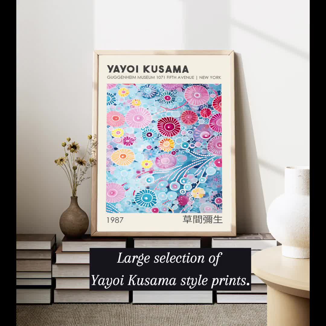 Yayoi Kusama Print, Abstract Japanese Print, Exhibition
