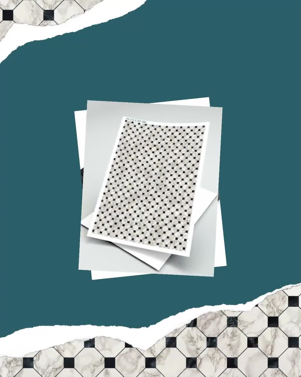 Printable Dollhouse Flooring 1:12 Marble Petit Trianon Tile 