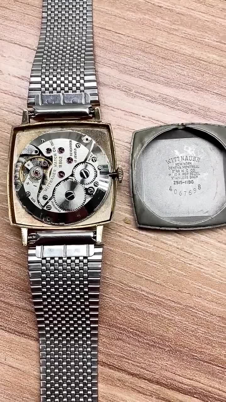 Vintage 1960s Wittnauer Longines Mechanical Watch, 10K R.G.P Bezel