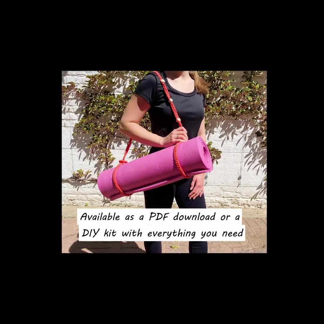 Yoga Mat Carry Strap Handmade Boho Crochet Macrame Adjustable Shoulder Strap  For Yoga Mat Exercise