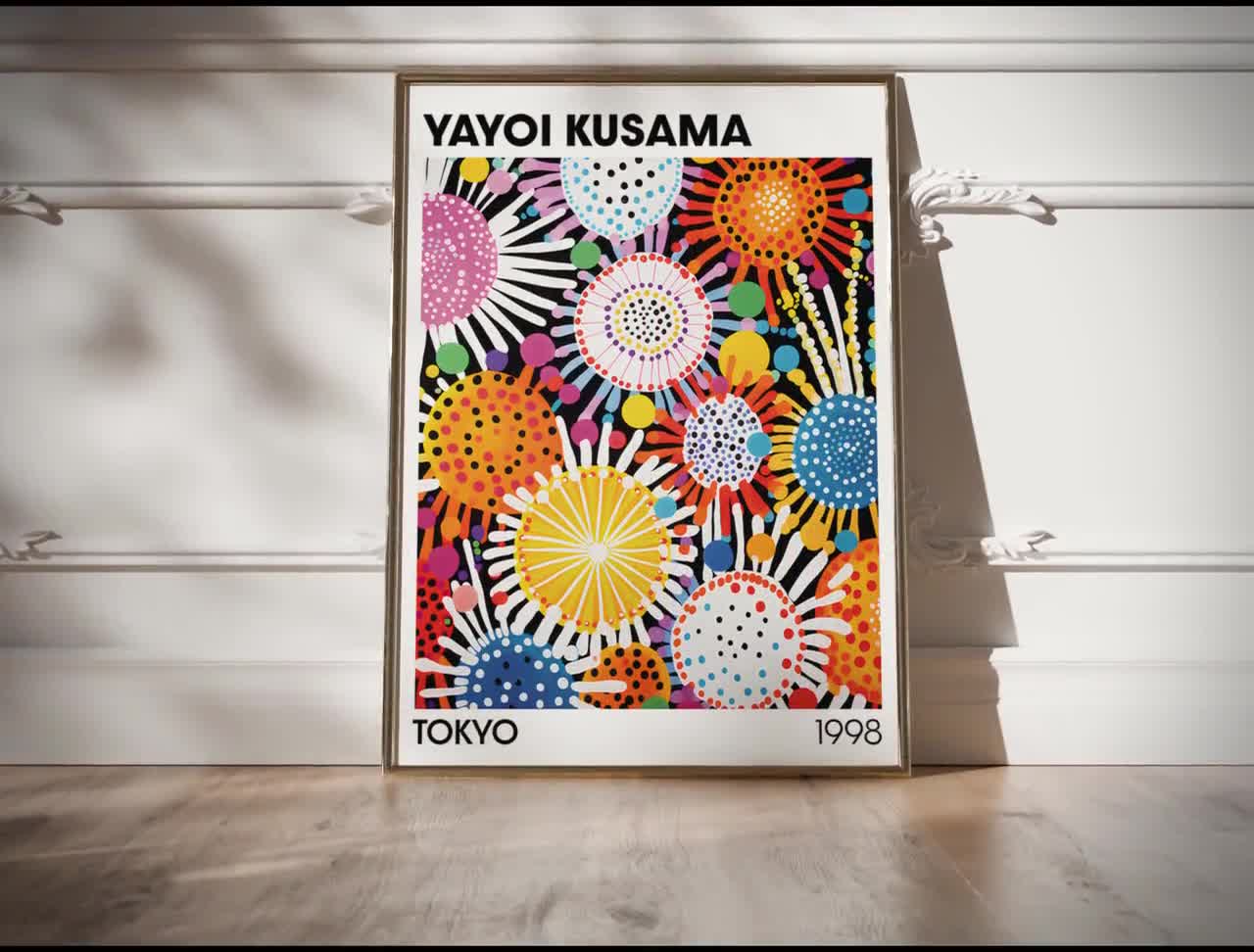 Yayoi Kusama Poster, Tokyo Poster, Japanese Art, Large Wall Yayoi Kusama Poster, Tokyo Poster, Japanese Art, Large Wall
