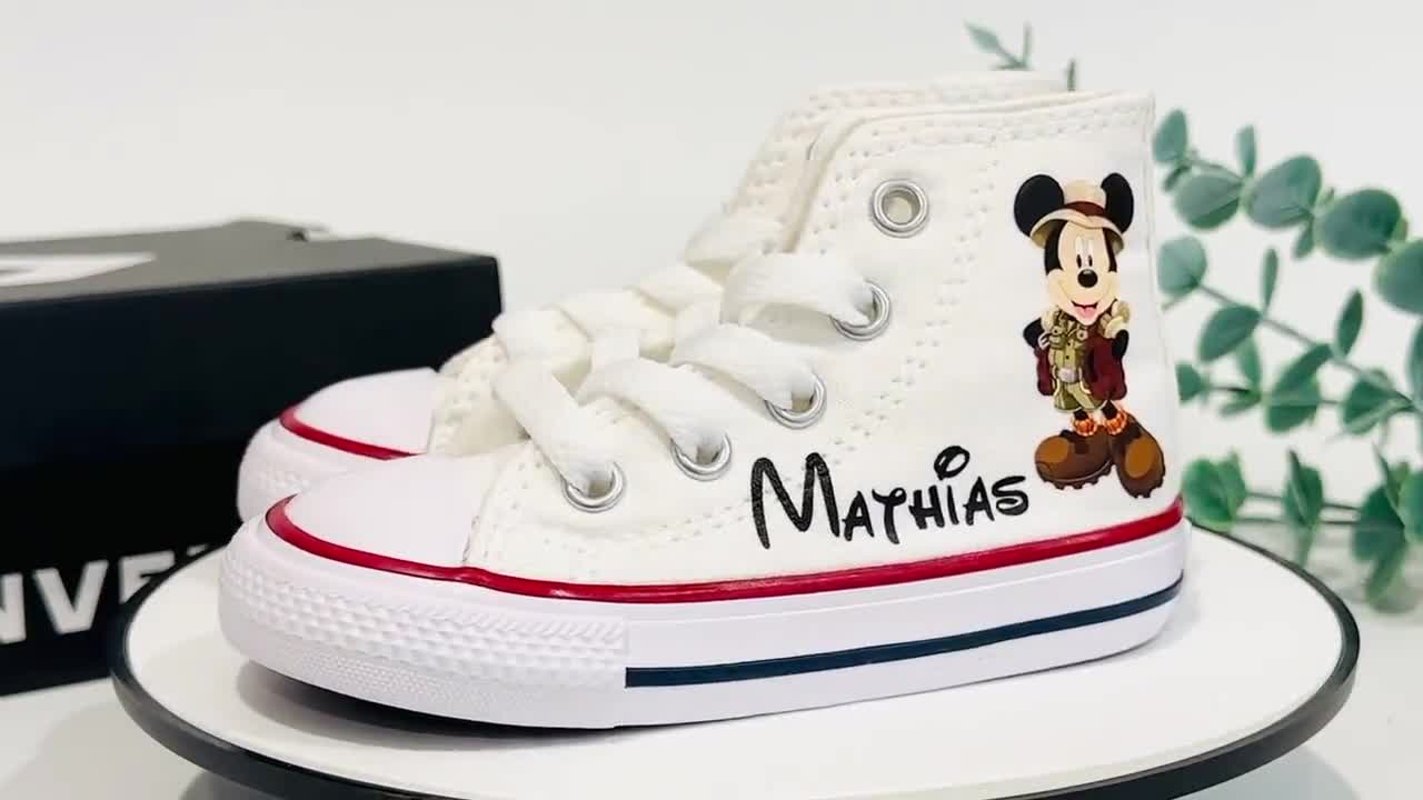 Custom Mickey Mouse Safari Converse, Wild Birthday Boy Toddler High Top Shoes video poster