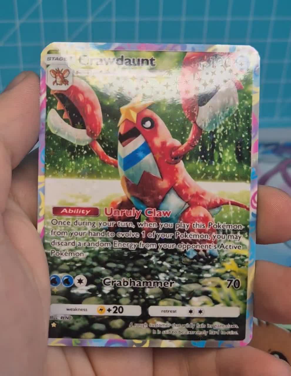 Crawdaunt A4b / Deluxe Pack EX / Pokemon tcg quality custom Card Crawdaunt A4b / Deluxe Pack EX / Pokemon tcg quality custom Card