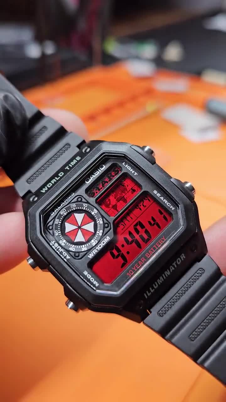 Custom Casio AE1200 “resident Evil” Mod – | World Time Digital