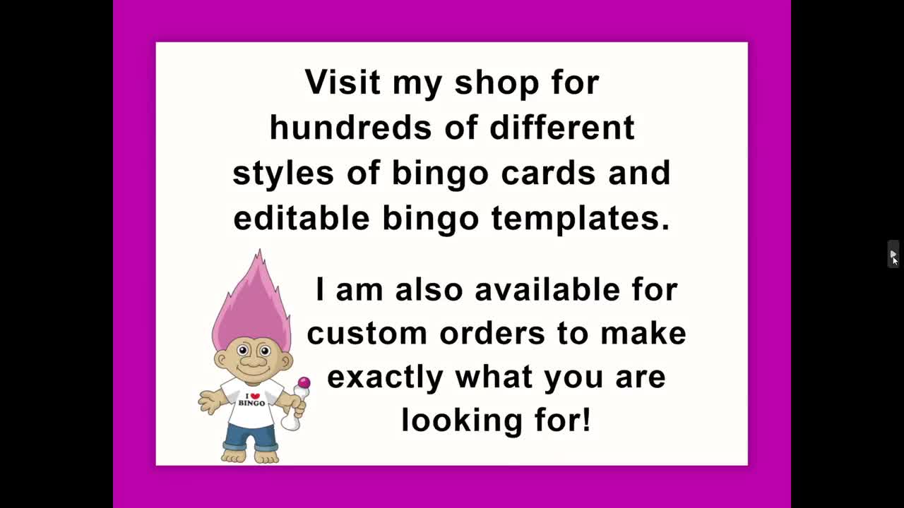 Candy Crush Bingo Boards 2 Pdf's straight and (Instant Download