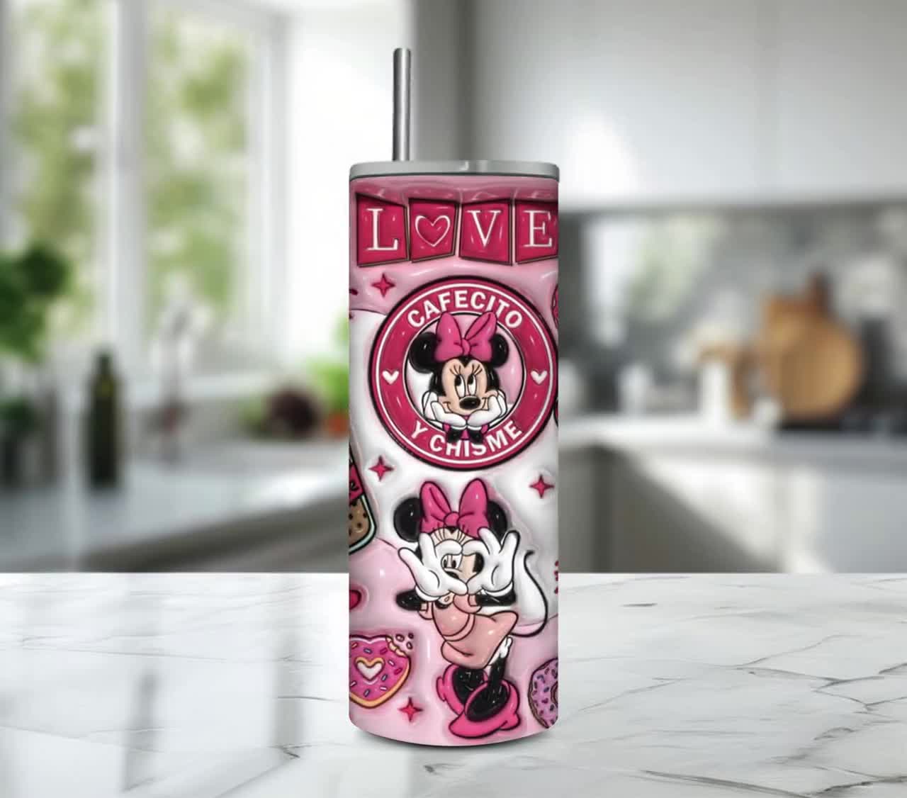 Pink Cartoon Love Tumbler Wrap | Minnie Mouse Sublimation Design (Digital Download) video poster