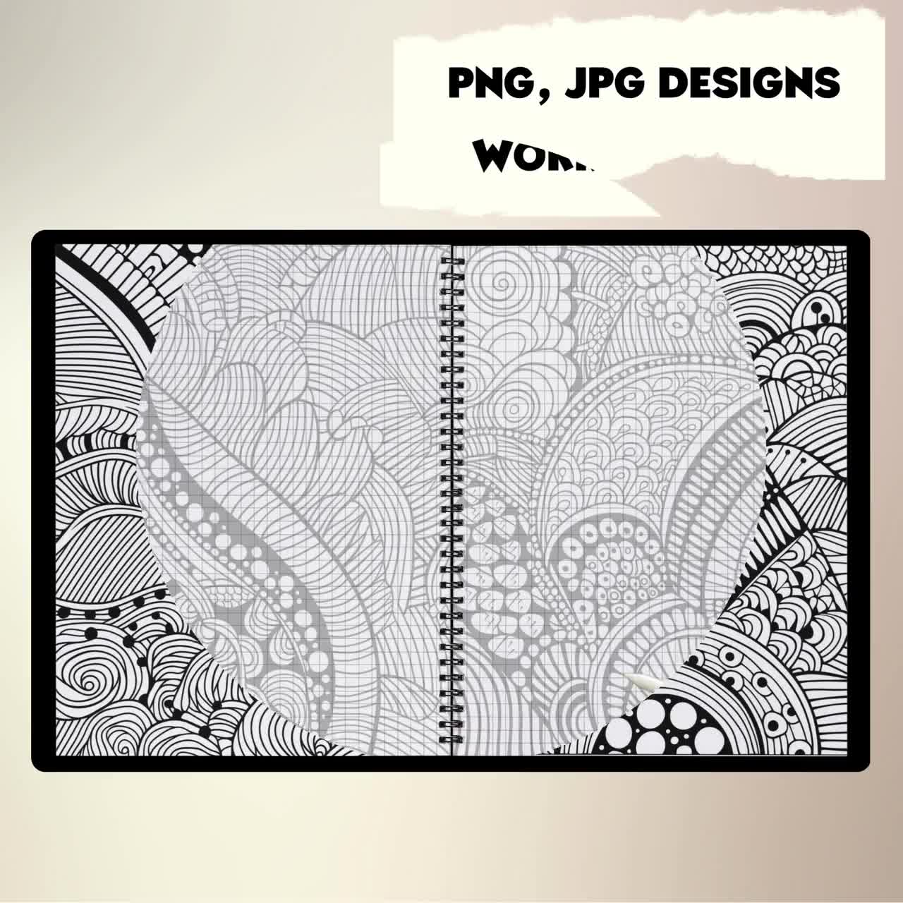 ゼンタングルアートの背景、複雑なデザイン（PDF、PNG、JPG） - Etsy 日本