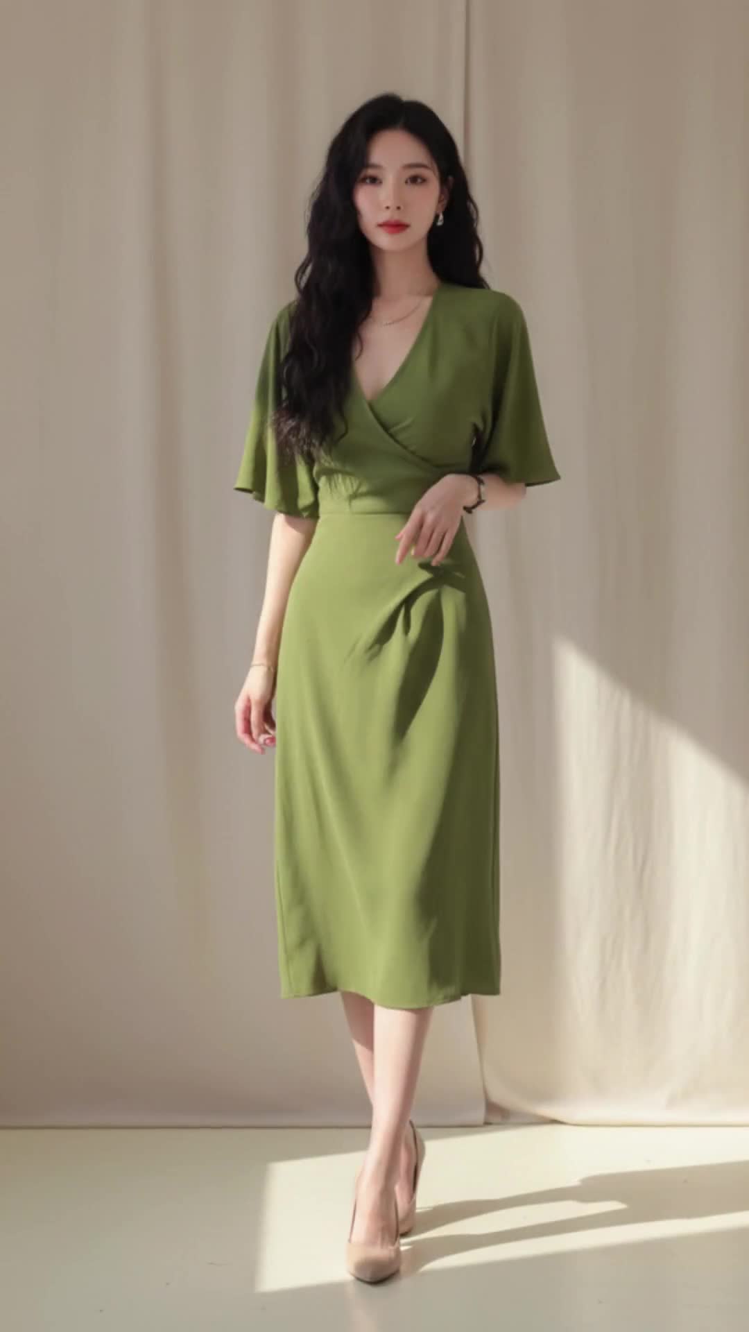 cottagecore wrap dress Boho Wrap Mini Dress - Cottagecore Dress