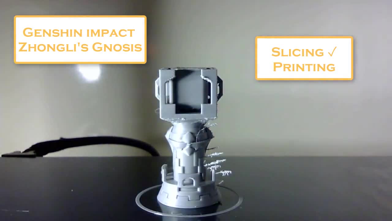Gnosis of Zhongli Genshin Impact Geo Gnosis 3D Print Ready Chess Piece Rook  