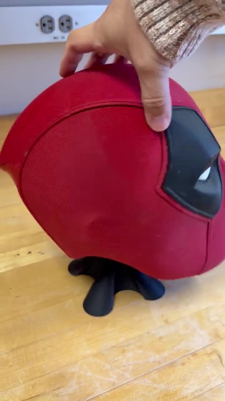 Deadpool Helmet Cosplay 3D Printed video poster