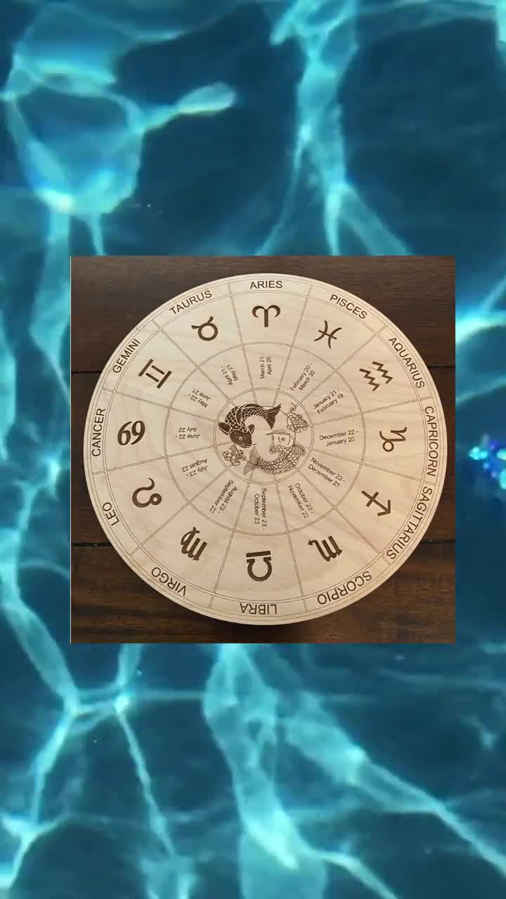 WEBEEDY Set Di 3 Tavole In Legno Per Griglie Di Cristallo – Astrologia Con Segni Zodiacali, 15/20/25 Cm, Per Meditazione E Decorazione