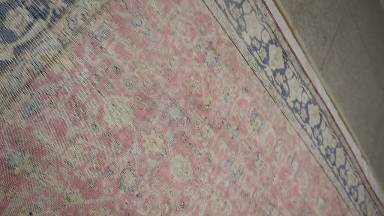 10x13 ヴィンテージ オリエンタル ウール ラグ：テラコッタ 手織り