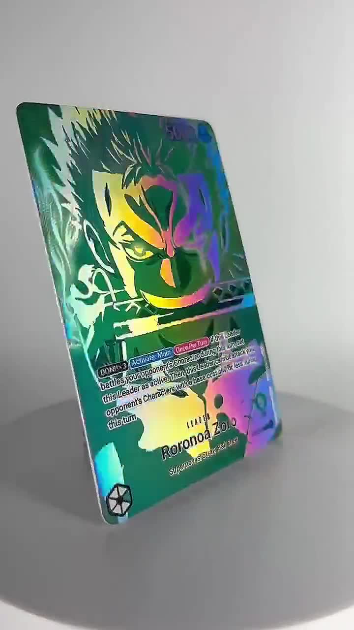 OP12 Green Roronoa Zoro Leader Textured TCG Proxy Card - Etsy