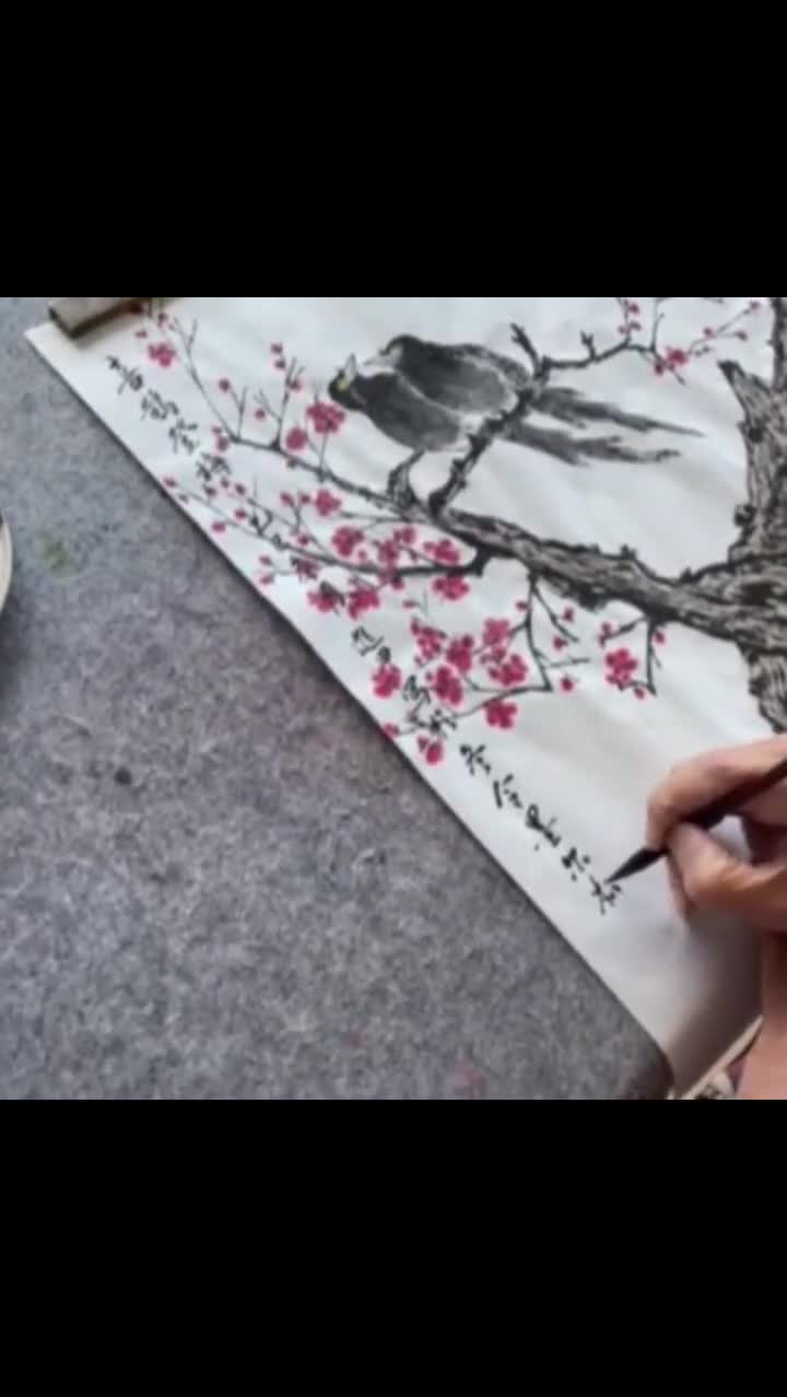 清らかで穏やかな渓流。オリジナルの中国水墨山水画、手描きの壁飾り