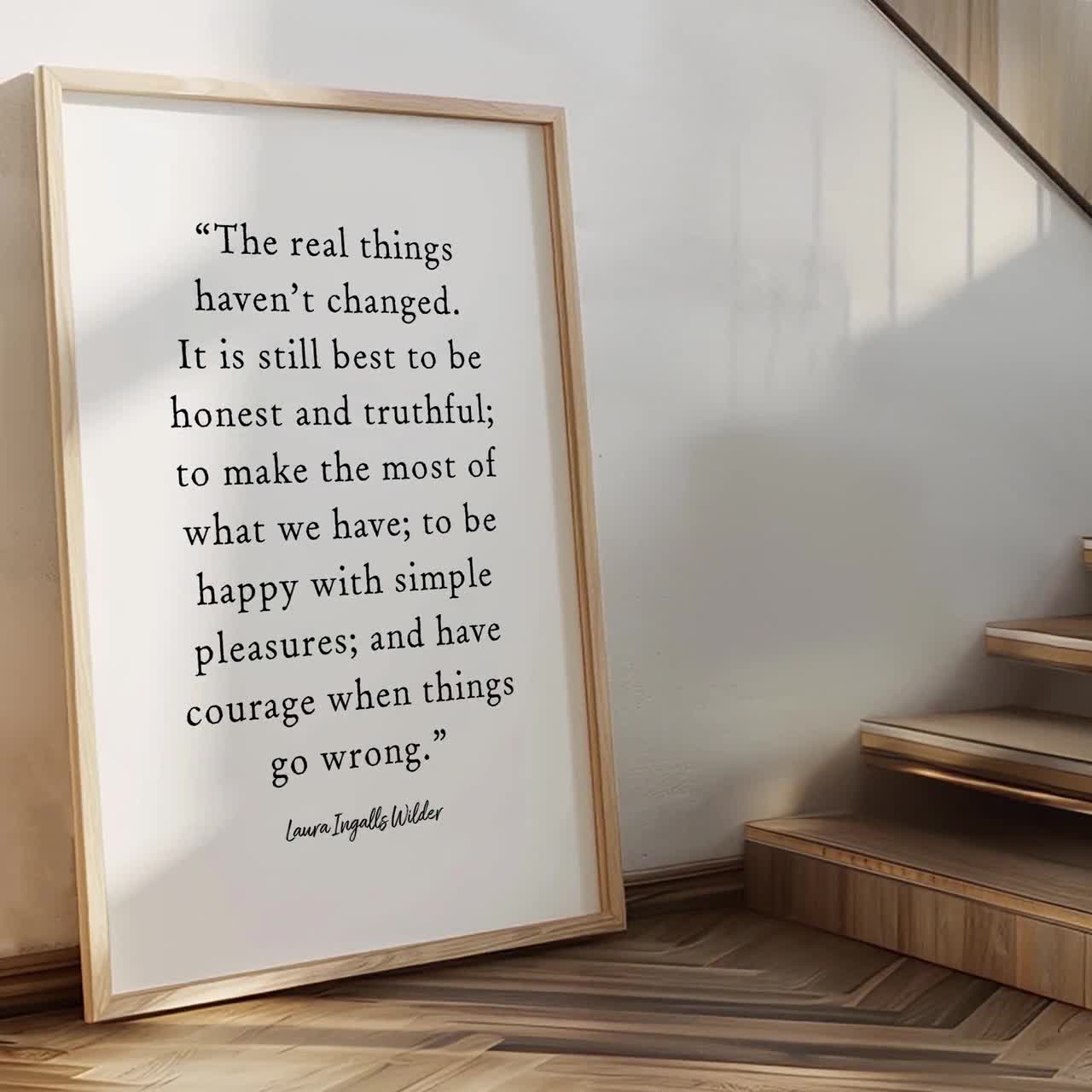 Laura Ingalls Wilder Quote Print: Vintage Style Wall Art (Digital Download), image size:1280x1280