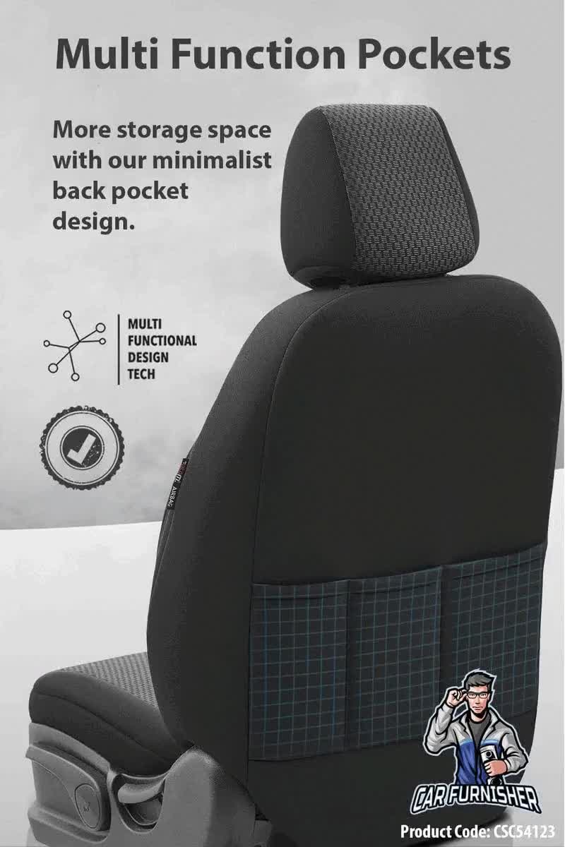 Weißer Sitzbezug für Autovollset, minimalistische Autositzbezüge
