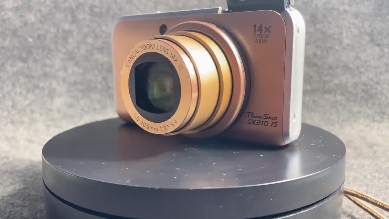 希少なゴールドCanon PowerShot SX210 ISデジタルカメラ：フルセット