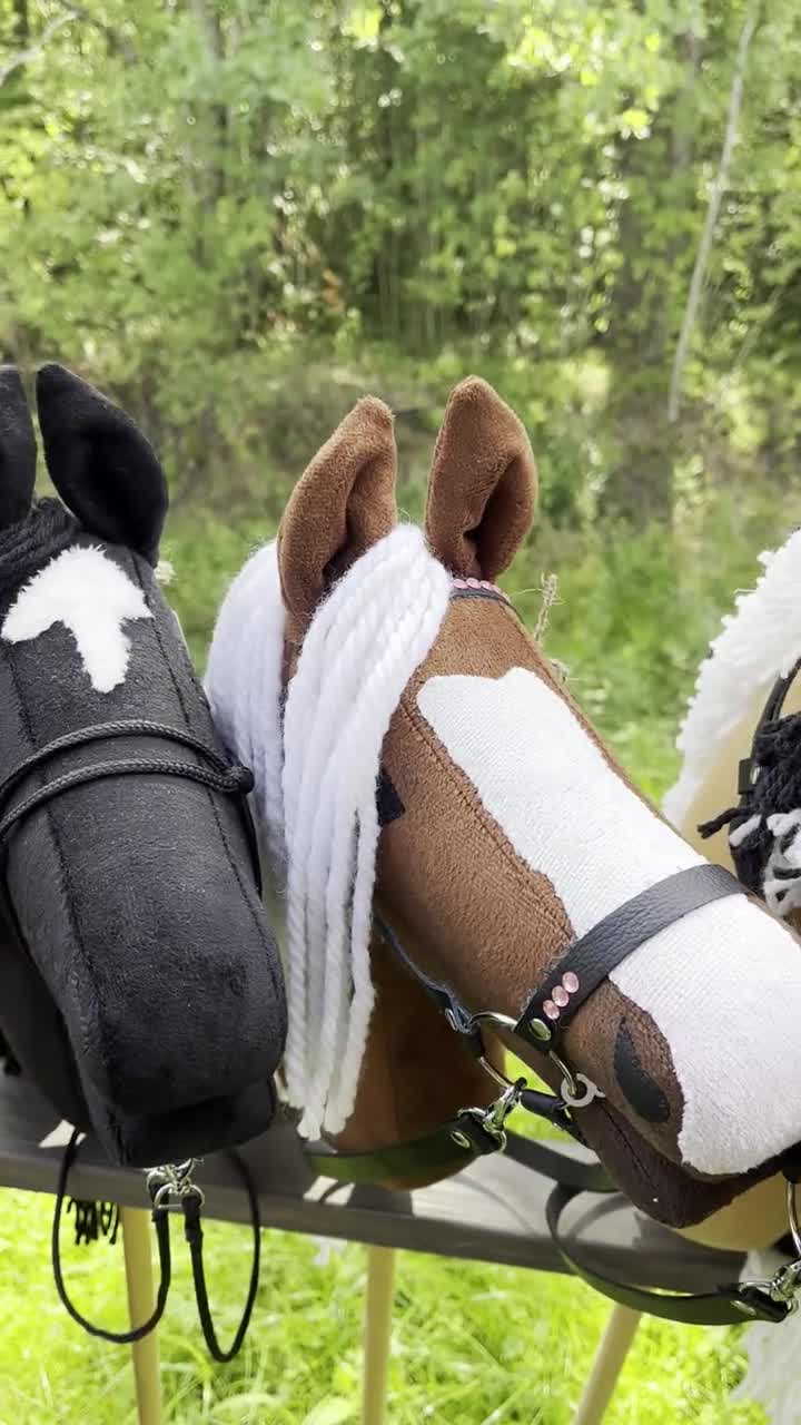 Hobby horse A3 with bridle and reins I Roan SUNNY I Realistic steckenpferd