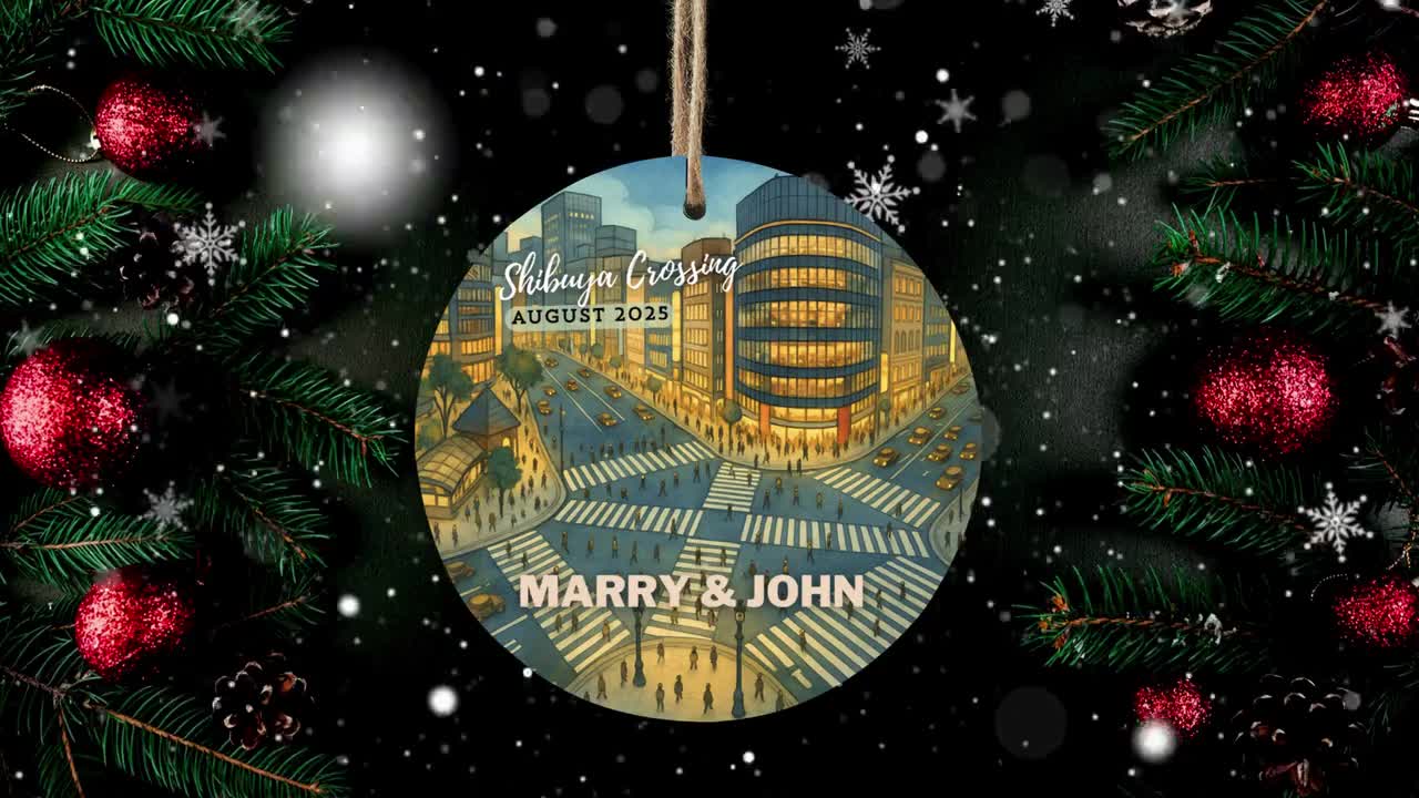 Shibuya Crossing Tokyo Ornament – Japan Travel Gift, City Souvenir