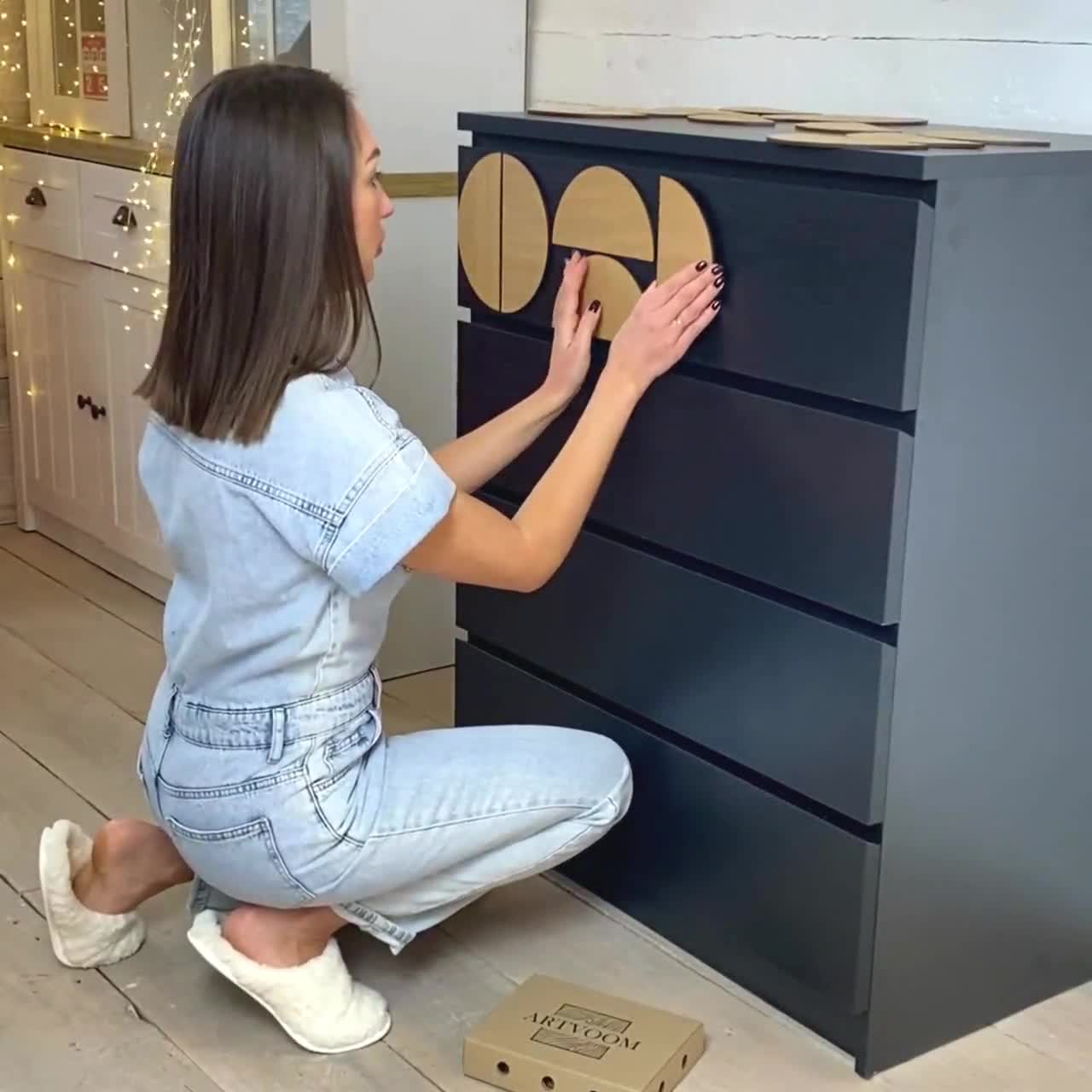 木製キッズステッカー、IKEAマルムドレッサー用家具オーバーレイ、木製 木製キッズステッカー、IKEAマルムドレッサー用家具オーバーレイ、木製