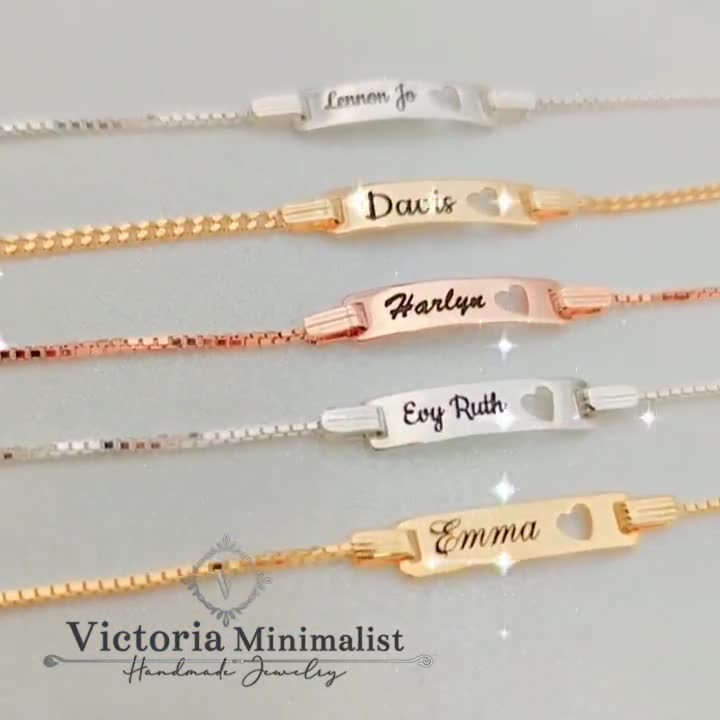 Baby Name Bracelet • Custom Child ID Bracelet • Toddler Name