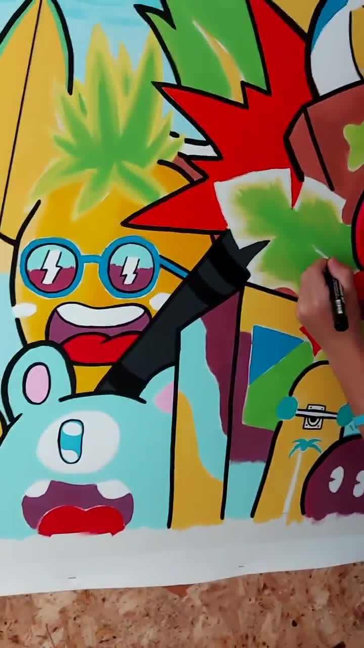 Kfir Tager ポップアート絵画、ストリートアートキャンバス
