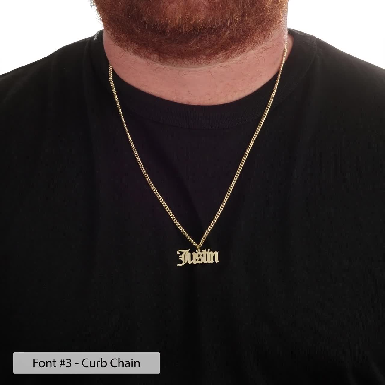 Personalized name sale necklace for men