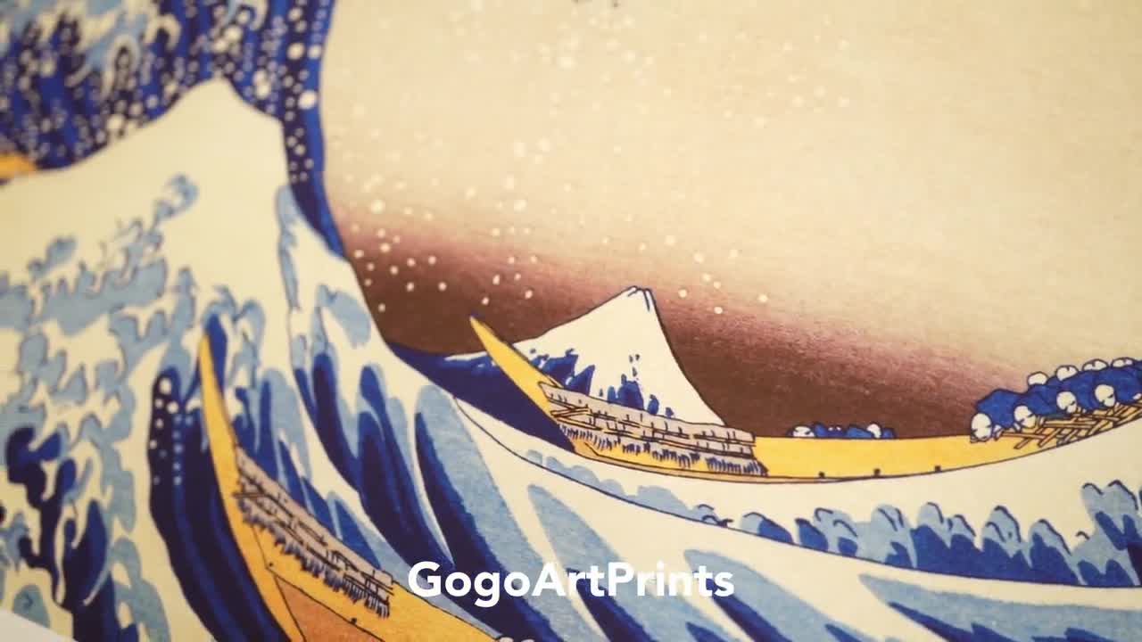 Japanese Art Print, the Great Wave off Kanagawa by Hokusai