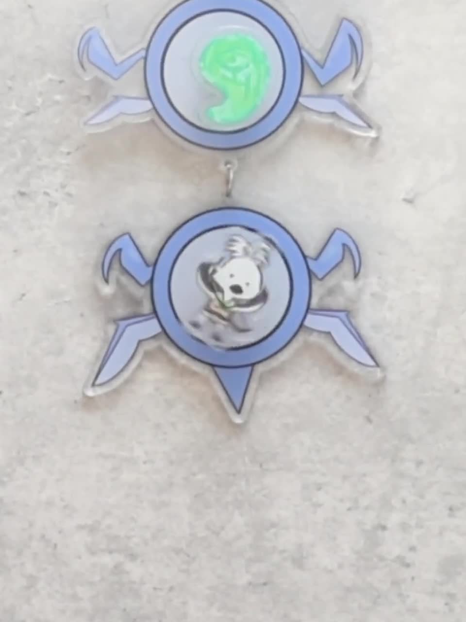 Zelda TOTK Rotating Acrylic Charm: Frost Gleeok Battle Keychain - Etsy