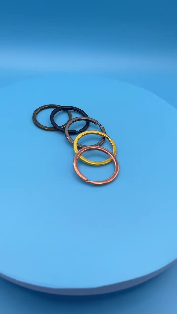 金属製スプリットキーリング：32mmダブルループキーチェーン用品