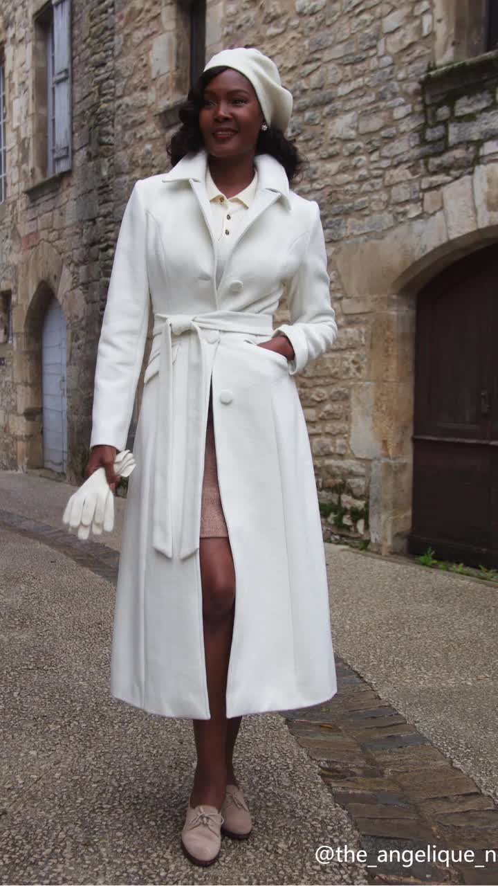 【VOAAOV】 完売品 vintage wool long coat Vintage Inspired Long Wool Princess Coat Women, Fit and