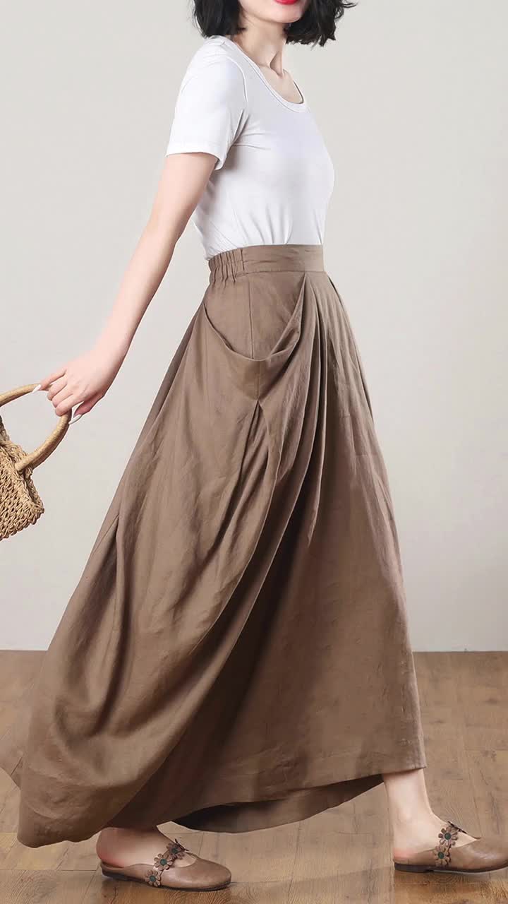 スカート Y PROJECT Women Long Skirts 103SK001F565WASHEDKHAKI Brown Y/Project Maxi Cargo Skirt - Brown | 103SK001F565WASHEDKHAKI