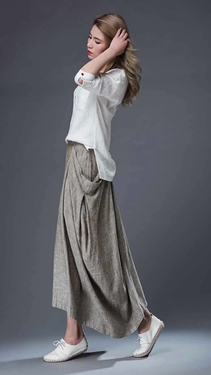 Linen Skirt, Maxi Skirts, Skirts for Women, Linen Maxi Skirt